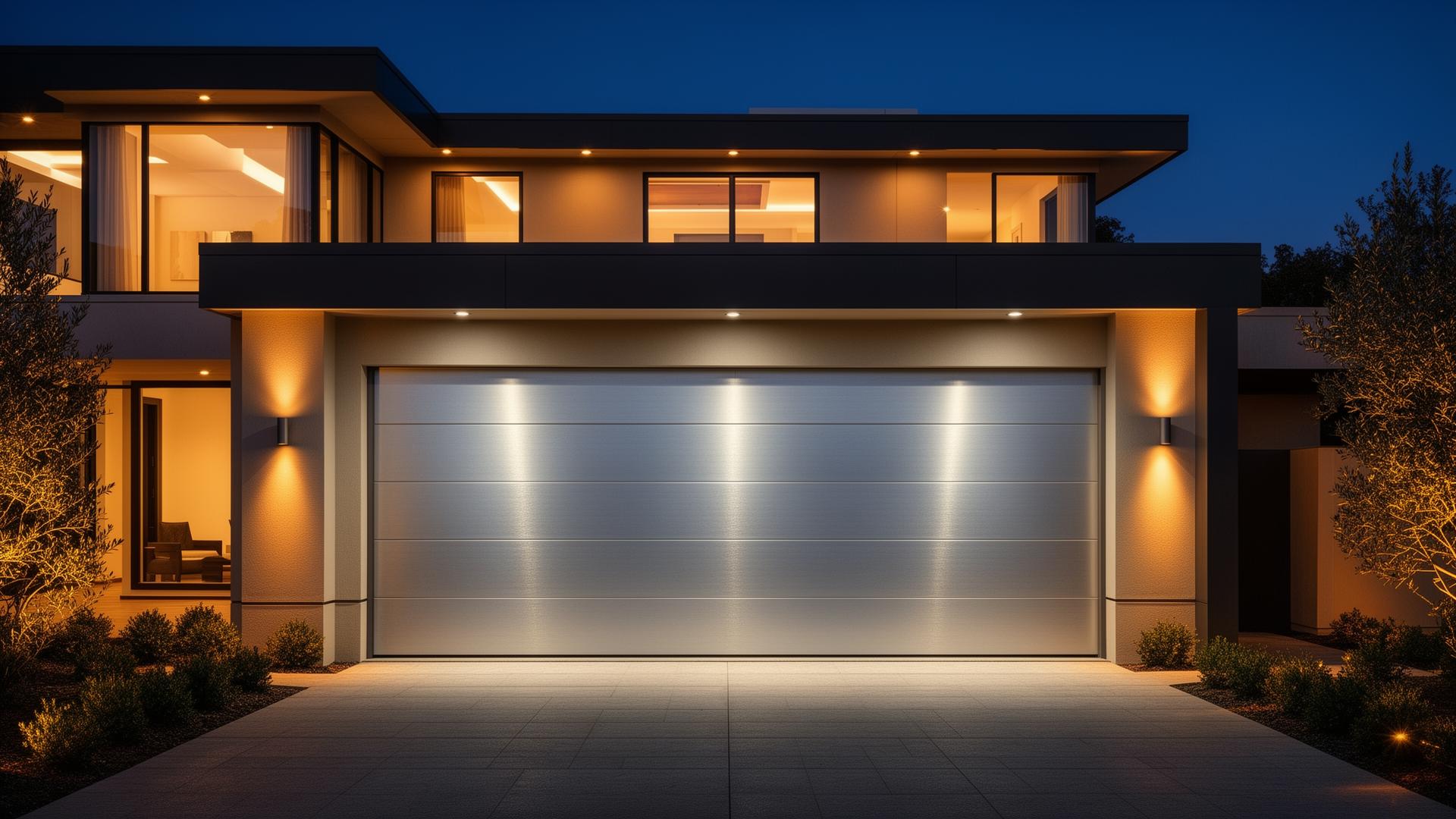 Modern luxury garage door installation by Garage Door Beaver